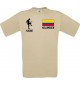 Männer-Shirt Fussballshirt Kolumbien mit Ihrem Wunschnamen bedruckt, khaki, L