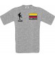 Männer-Shirt Fussballshirt Kolumbien mit Ihrem Wunschnamen bedruckt, sportsgrey, L