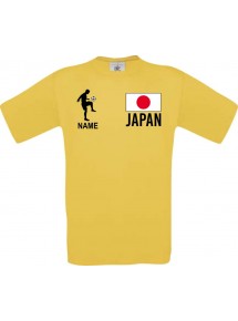 Männer-Shirt Fussballshirt Japan mit Ihrem Wunschnamen bedruckt
