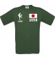 Männer-Shirt Fussballshirt Japan mit Ihrem Wunschnamen bedruckt, grün, L