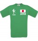 Männer-Shirt Fussballshirt Japan mit Ihrem Wunschnamen bedruckt, kelly, L