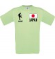 Männer-Shirt Fussballshirt Japan mit Ihrem Wunschnamen bedruckt, mint, L