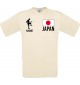 Männer-Shirt Fussballshirt Japan mit Ihrem Wunschnamen bedruckt, natur, L