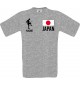 Männer-Shirt Fussballshirt Japan mit Ihrem Wunschnamen bedruckt, sportsgrey, L