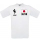 Männer-Shirt Fussballshirt Japan mit Ihrem Wunschnamen bedruckt, weiss, L