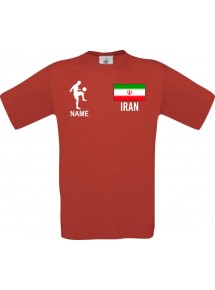Männer-Shirt Fussballshirt Iran mit Ihrem Wunschnamen bedruckt