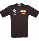 Männer-Shirt Fussballshirt Iran mit Ihrem Wunschnamen bedruckt, braun, L