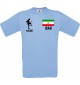 Männer-Shirt Fussballshirt Iran mit Ihrem Wunschnamen bedruckt, hellblau, L