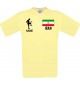 Männer-Shirt Fussballshirt Iran mit Ihrem Wunschnamen bedruckt, hellgelb, L