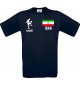 Männer-Shirt Fussballshirt Iran mit Ihrem Wunschnamen bedruckt, navy, L