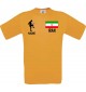 Männer-Shirt Fussballshirt Iran mit Ihrem Wunschnamen bedruckt, orange, L