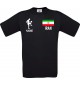 Männer-Shirt Fussballshirt Iran mit Ihrem Wunschnamen bedruckt, schwarz, L