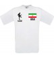 Männer-Shirt Fussballshirt Iran mit Ihrem Wunschnamen bedruckt, weiss, L