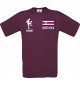 Männer-Shirt Fussballshirt Costa Rica mit Ihrem Wunschnamen bedruckt, burgundy, L