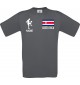 Männer-Shirt Fussballshirt Costa Rica mit Ihrem Wunschnamen bedruckt, grau, L
