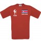 Männer-Shirt Fussballshirt Costa Rica mit Ihrem Wunschnamen bedruckt, rot, L