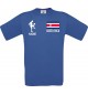 Männer-Shirt Fussballshirt Costa Rica mit Ihrem Wunschnamen bedruckt, royal, L