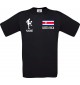 Männer-Shirt Fussballshirt Costa Rica mit Ihrem Wunschnamen bedruckt, schwarz, L