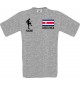 Männer-Shirt Fussballshirt Costa Rica mit Ihrem Wunschnamen bedruckt, sportsgrey, L