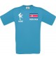 Männer-Shirt Fussballshirt Costa Rica mit Ihrem Wunschnamen bedruckt, türkis, L