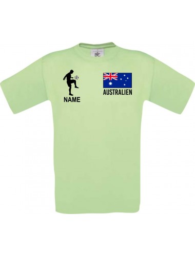 Männer-Shirt Fussballshirt Australien mit Ihrem Wunschnamen bedruckt