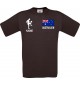 Männer-Shirt Fussballshirt Australien mit Ihrem Wunschnamen bedruckt, braun, L