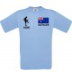 Männer-Shirt Fussballshirt Australien mit Ihrem Wunschnamen bedruckt, hellblau, L