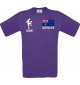 Männer-Shirt Fussballshirt Australien mit Ihrem Wunschnamen bedruckt, lila, L