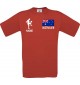 Männer-Shirt Fussballshirt Australien mit Ihrem Wunschnamen bedruckt, rot, L