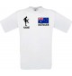 Männer-Shirt Fussballshirt Australien mit Ihrem Wunschnamen bedruckt, weiss, L
