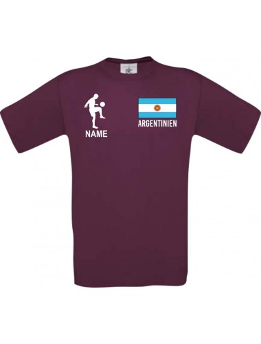 Männer-Shirt Fussballshirt Argentinien mit Ihrem Wunschnamen bedruckt