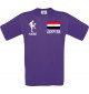 Männer-Shirt Fussballshirt Ägypten mit Ihrem Wunschnamen bedruckt, lila, L