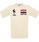 Männer-Shirt Fussballshirt Ägypten mit Ihrem Wunschnamen bedruckt, natur, L