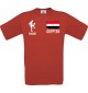 Männer-Shirt Fussballshirt Ägypten mit Ihrem Wunschnamen bedruckt, rot, L