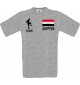 Männer-Shirt Fussballshirt Ägypten mit Ihrem Wunschnamen bedruckt, sportsgrey, L
