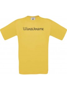 Kinder-Shirt individuell mit Ihrem Wunschtext versehen kult, gelb, 104