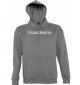 Kapuzen Sweatshirt individuell mit Ihrem Wunschtext versehen kult, grau, L
