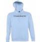Kapuzen Sweatshirt individuell mit Ihrem Wunschtext versehen kult, hellblau, L