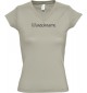 sportlisches Ladyshirt mit V-Ausschnitt mit deinem Wunschtext versehen, khaki, L