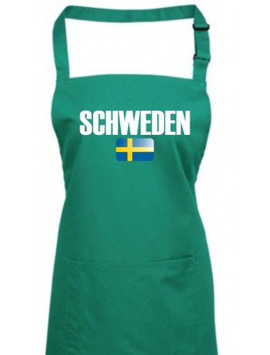 Kochschürze, Schweden Land Länder Fussball, emerald