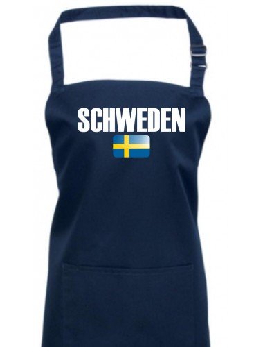 Kochschürze, Schweden Land Länder Fussball, navy