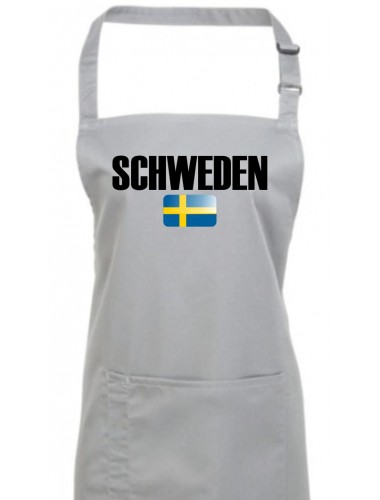 Kochschürze, Schweden Land Länder Fussball, silver