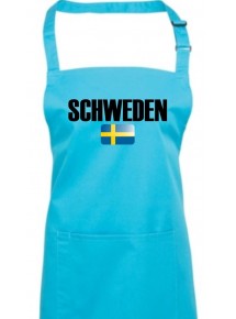 Kochschürze, Schweden Land Länder Fussball, turquoise