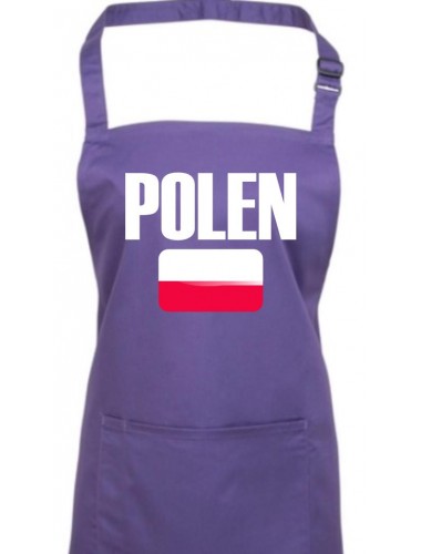 Kochschürze, Polen Land Länder Fussball, purple