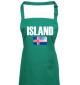 Kochschürze, Island Land Länder Fussball, emerald