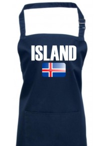 Kochschürze, Island Land Länder Fussball, navy