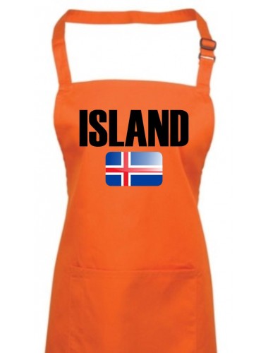 Kochschürze, Island Land Länder Fussball, orange