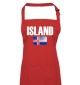 Kochschürze, Island Land Länder Fussball, rot