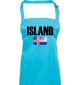Kochschürze, Island Land Länder Fussball, turquoise