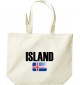 große Einkaufstasche, Island Land Länder Fussball,